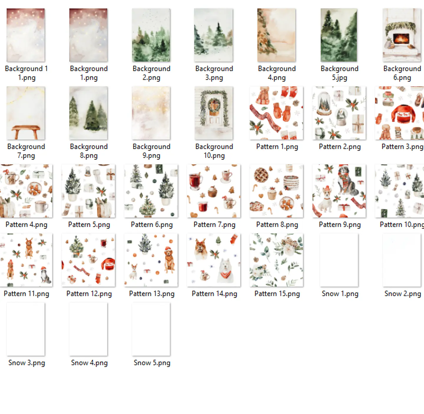 Kit Digital Natal Animais e Outros Arquivos em Png 9