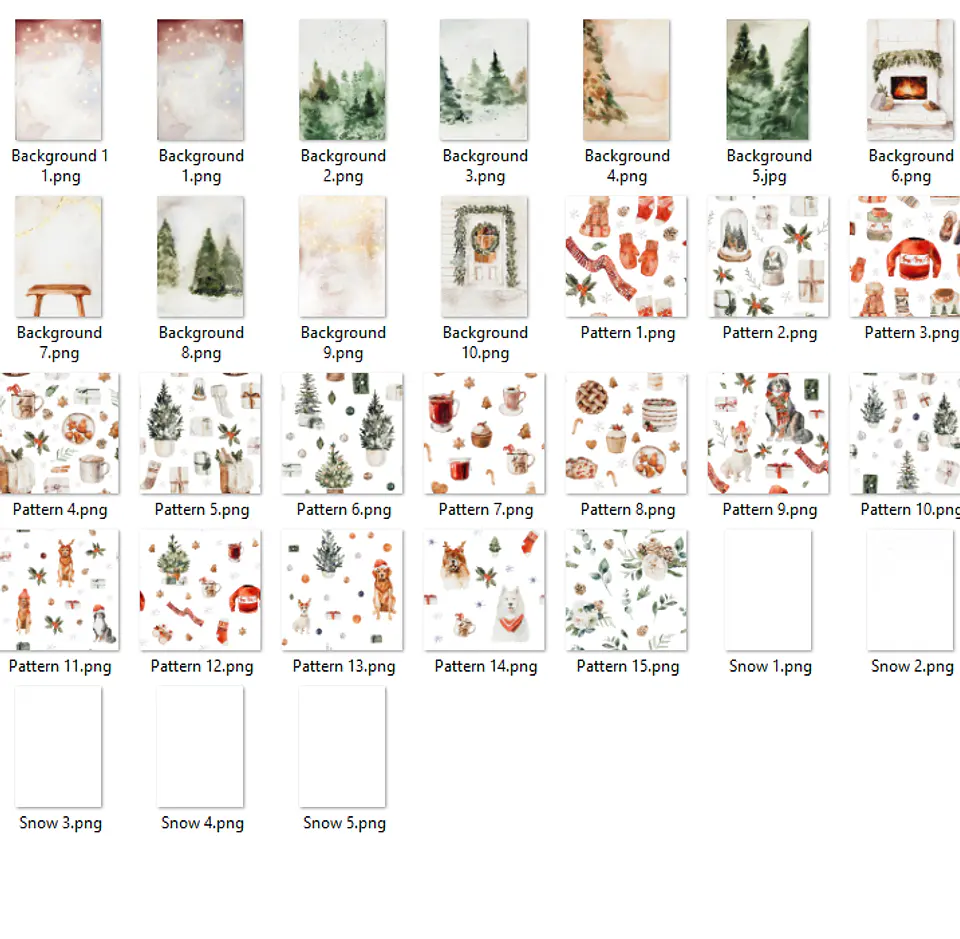 Kit Digital Natal Animais e Outros Arquivos em Png 9