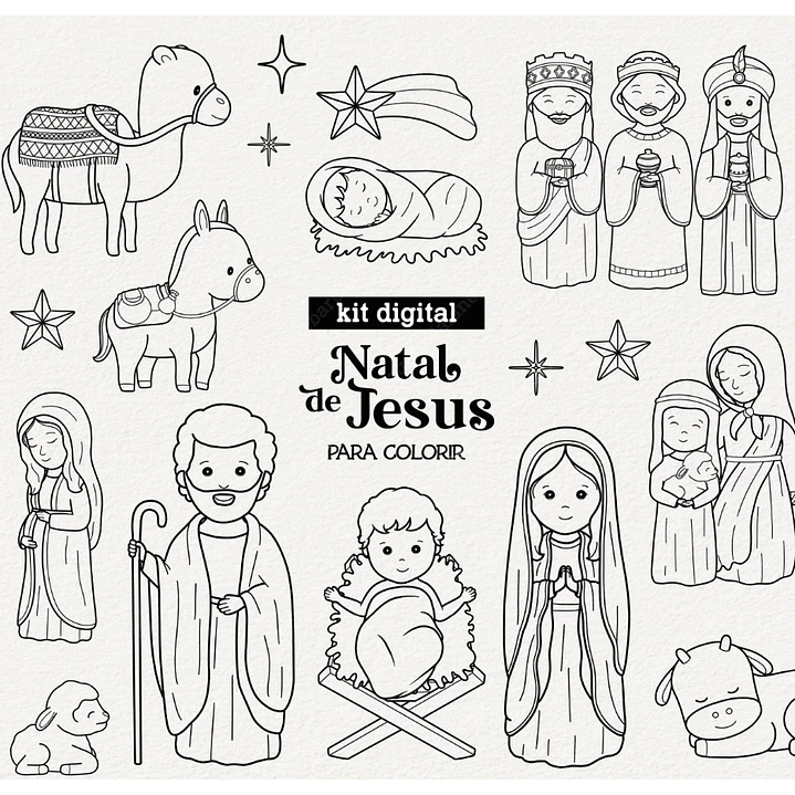 Kit Digital Natal de Jesus Arquivos em Png  2