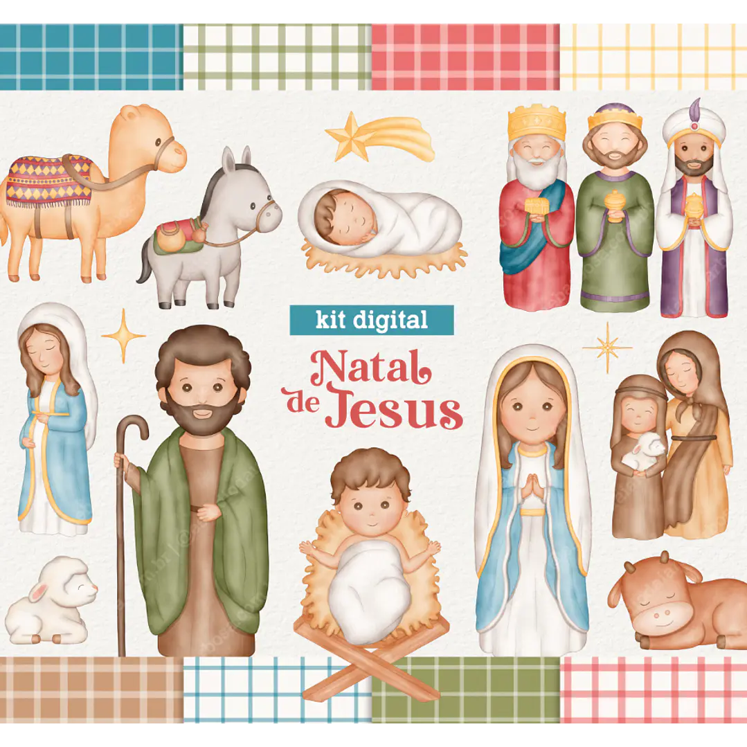 Kit Digital Natal de Jesus Arquivos em Png  1