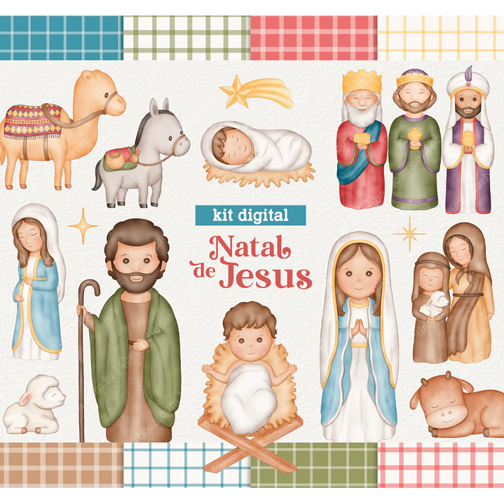 Kit Digital Natal de Jesus Arquivos em Png  1