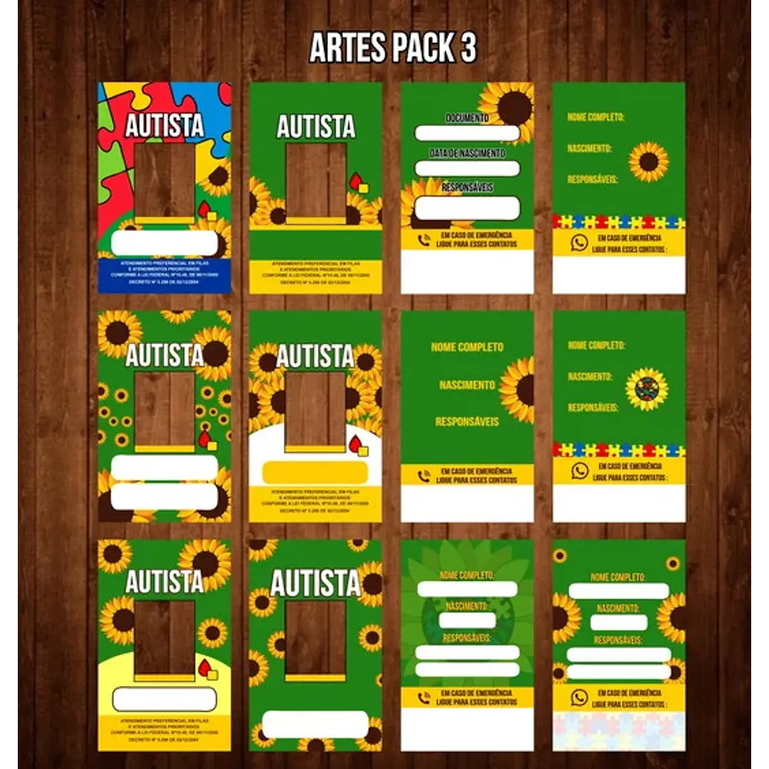 Arquivo Crachás prontos para Impressão em Png  5