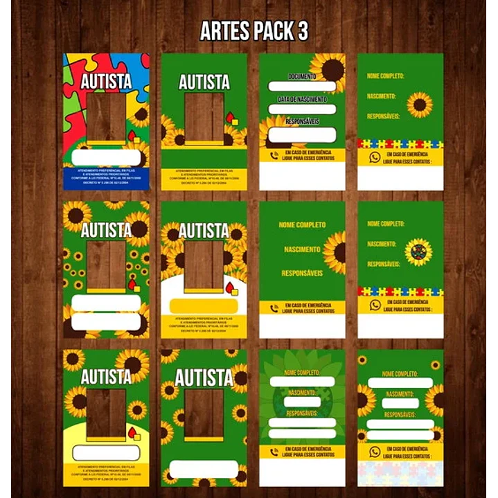 Arquivo Crachás prontos para Impressão em Png  5