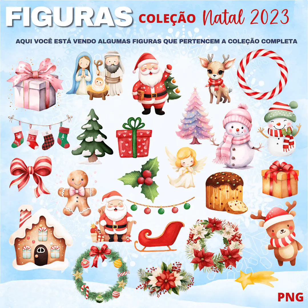 Kit Digital Natal 2023 Arquivos em Png  3