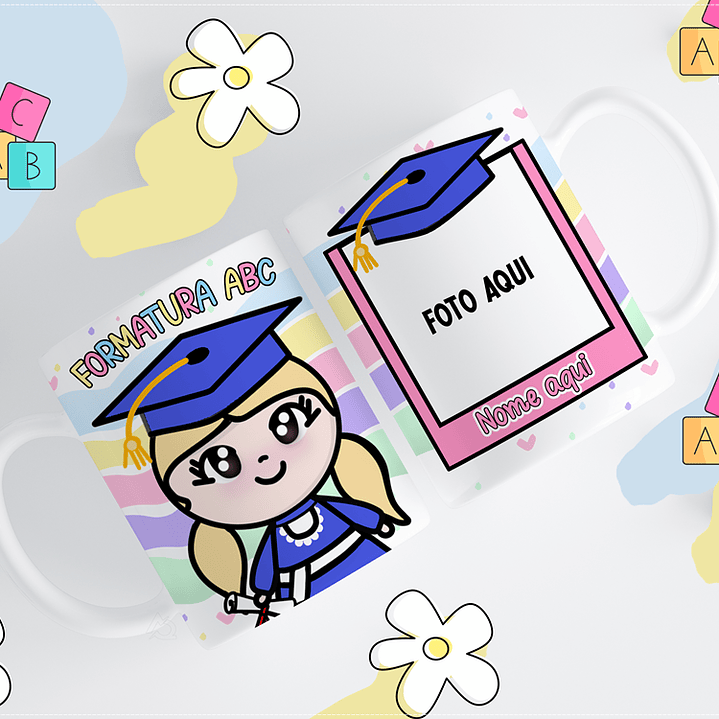 11 Artes para Caneca ABC Formatura Infantil Arquivos em Png 4