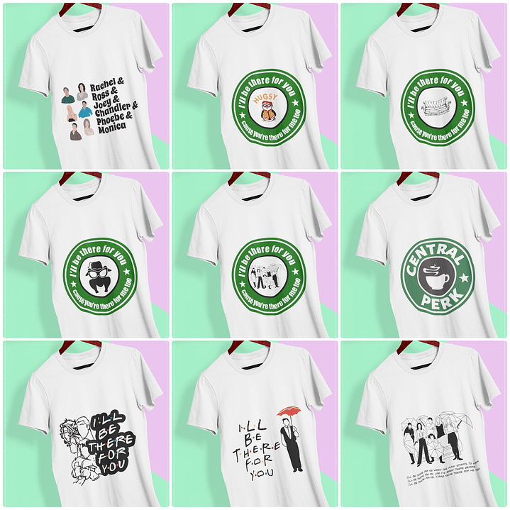 20 Artes para Camisa e Caneca Friends em Jpg 2