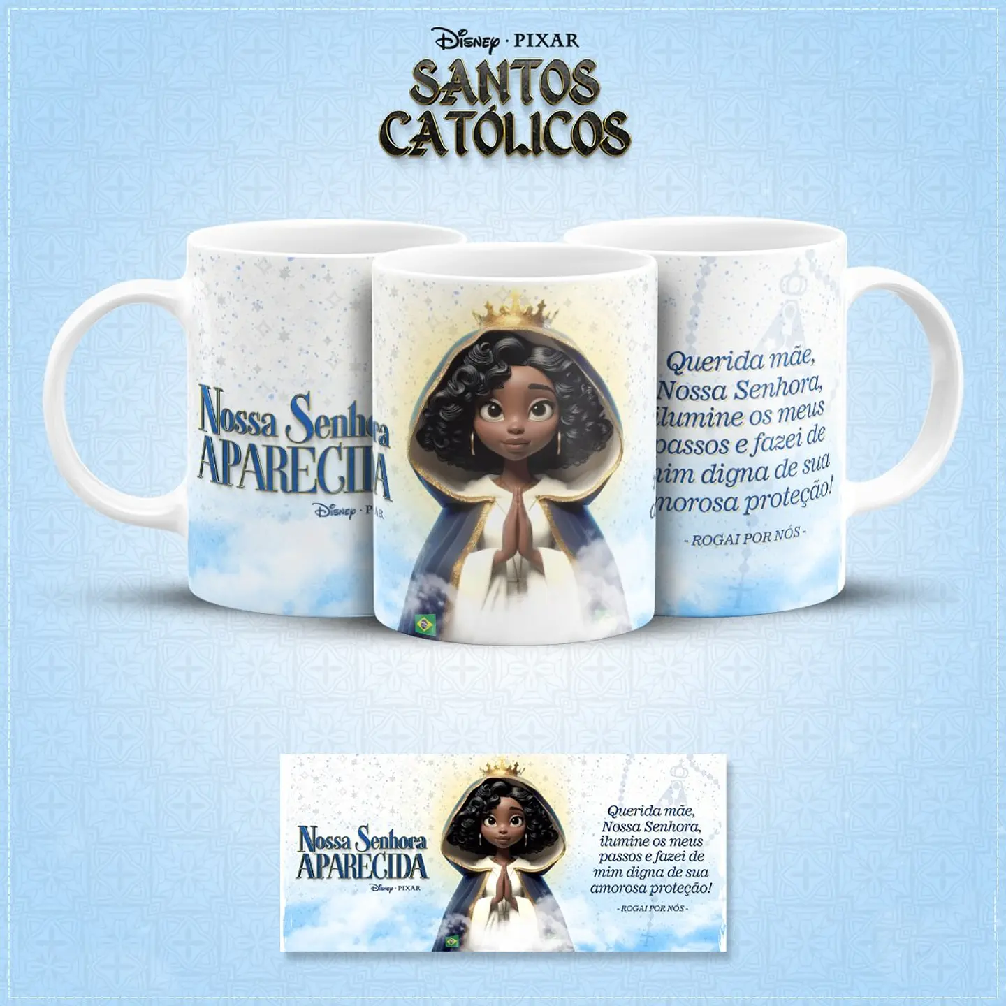 20 Artes para Caneca Santinhos Católicos Pixar em Jpg 3