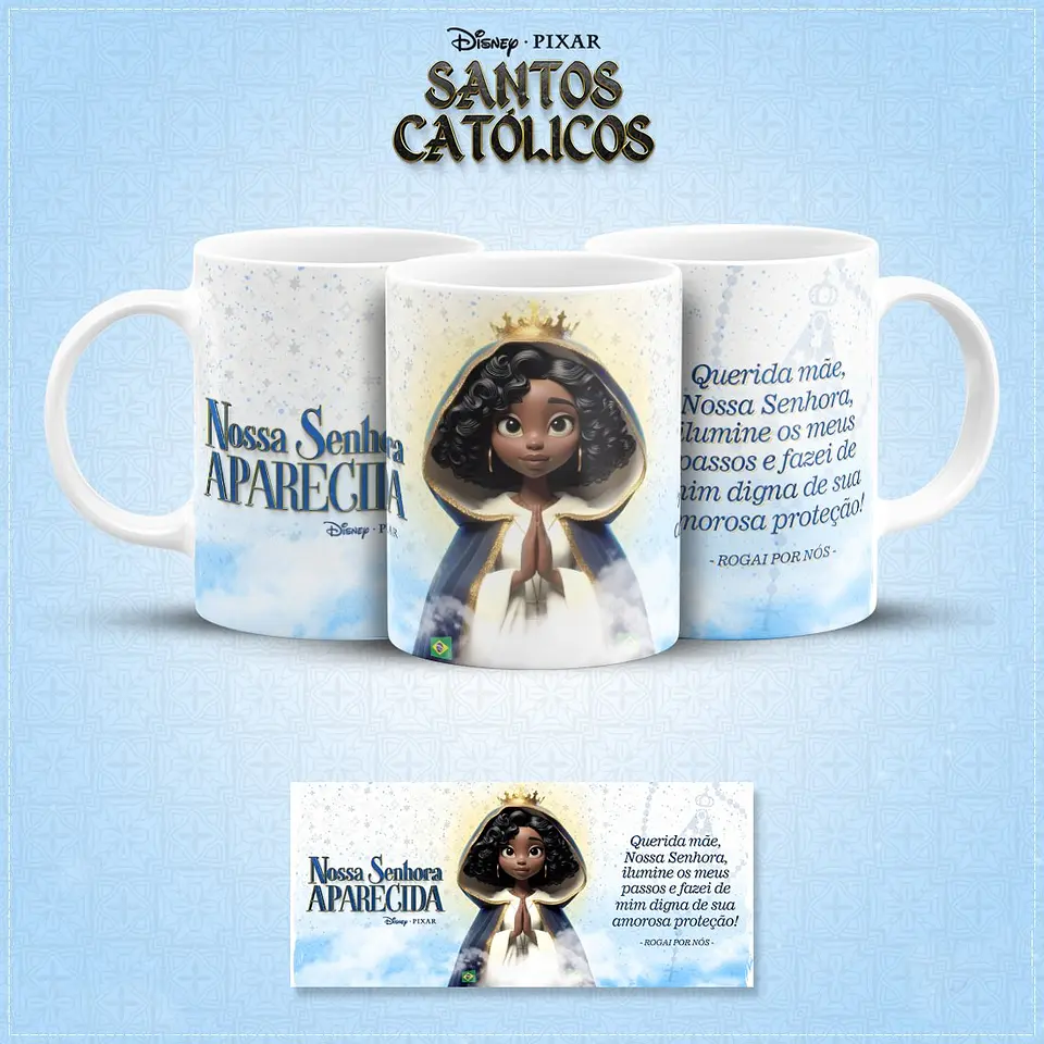 20 Artes para Caneca Santinhos Católicos Pixar em Jpg 3
