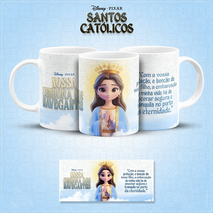 20 Artes para Caneca Santinhos Católicos Pixar em Jpg 5