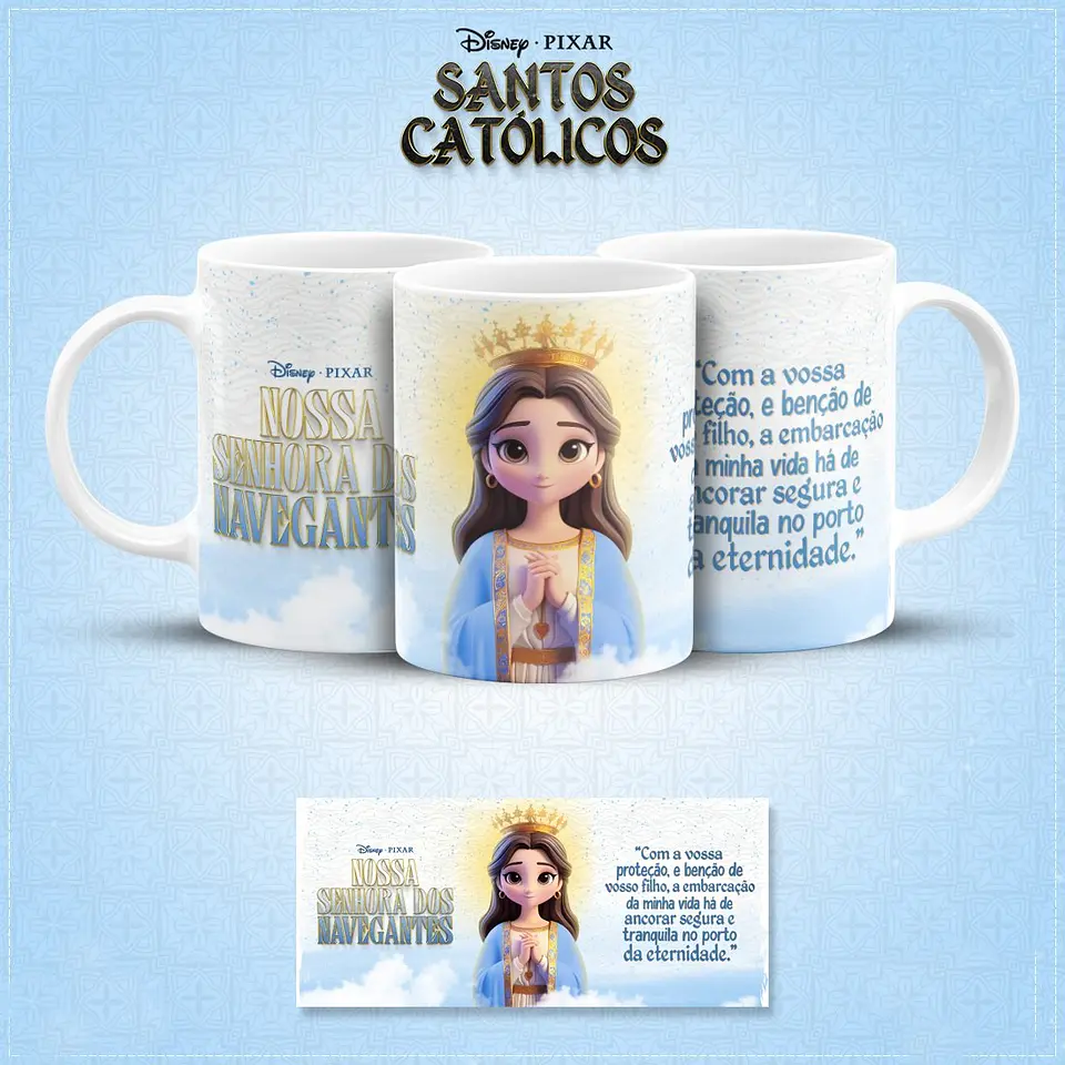 20 Artes para Caneca Santinhos Católicos Pixar em Jpg 5