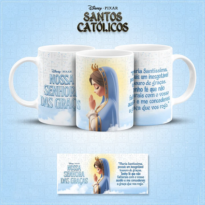 20 Artes para Caneca Santinhos Católicos Pixar em Jpg 6