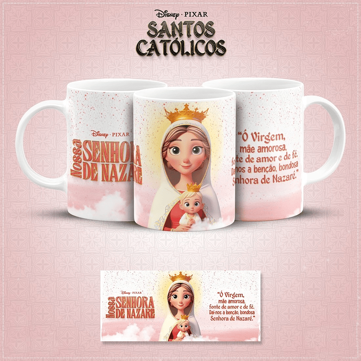 20 Artes para Caneca Santinhos Católicos Pixar em Jpg 10