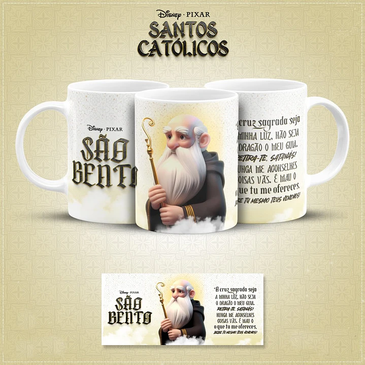 20 Artes para Caneca Santinhos Católicos Pixar em Jpg 17