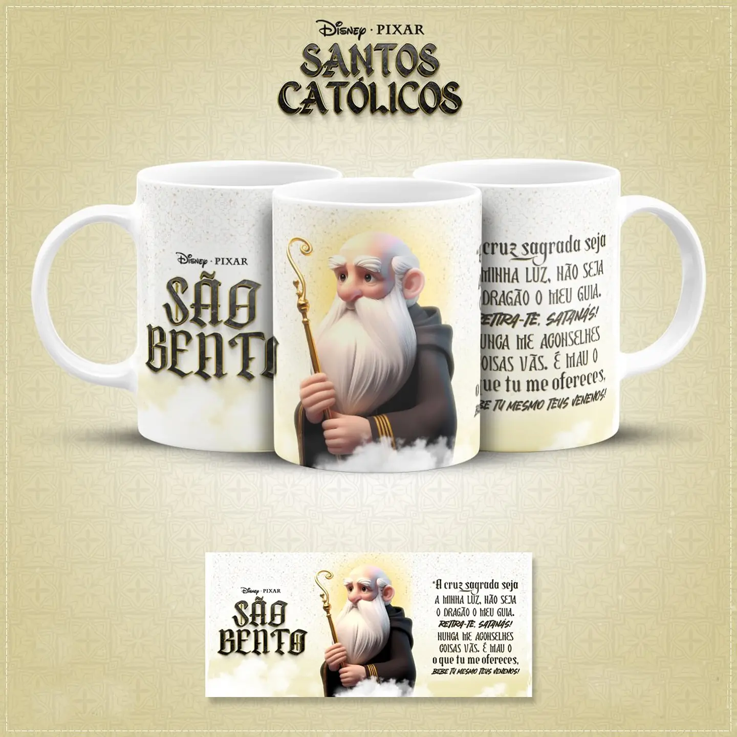 20 Artes para Caneca Santinhos Católicos Pixar em Jpg 17
