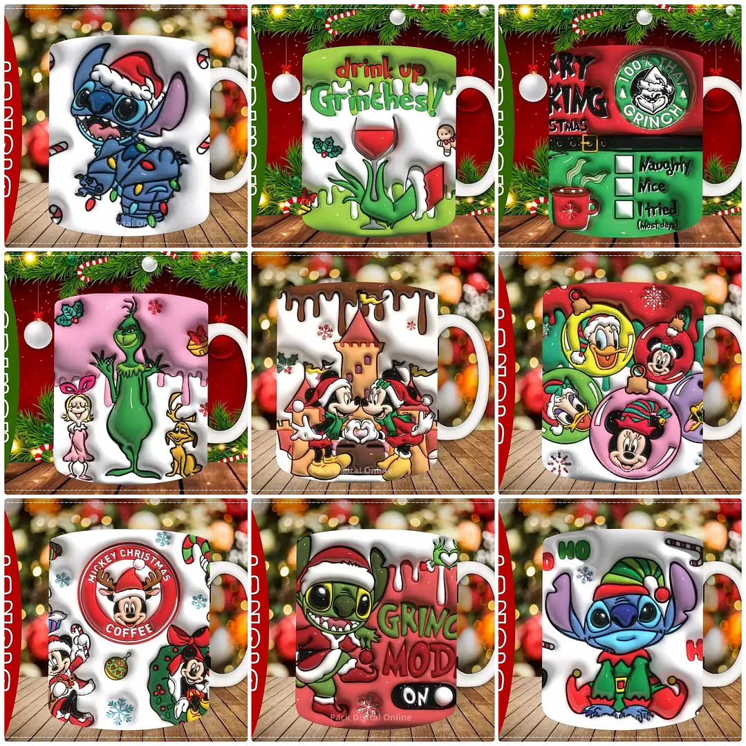 30 Artes para Caneca Natal 3d em Jpg 3