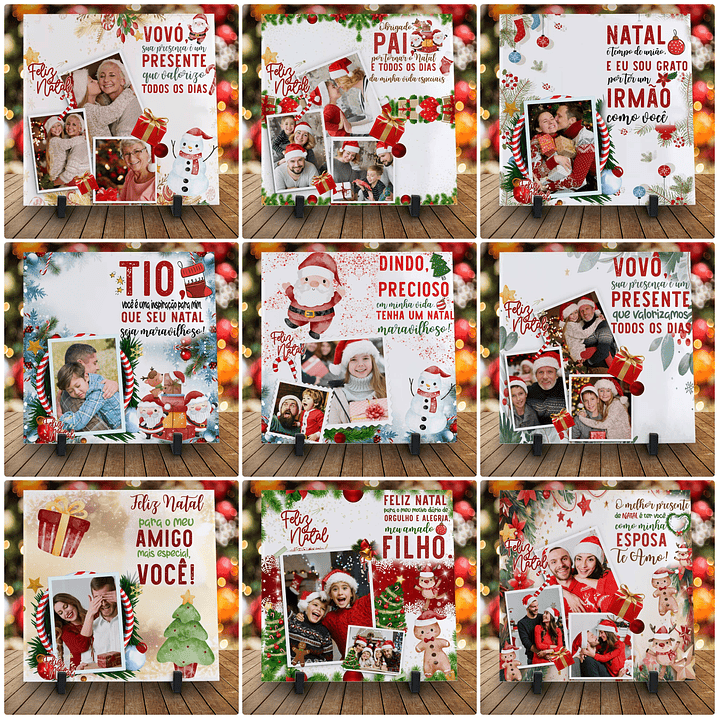 46 Artes para Sublimação Natal Família em CorelDraw  4