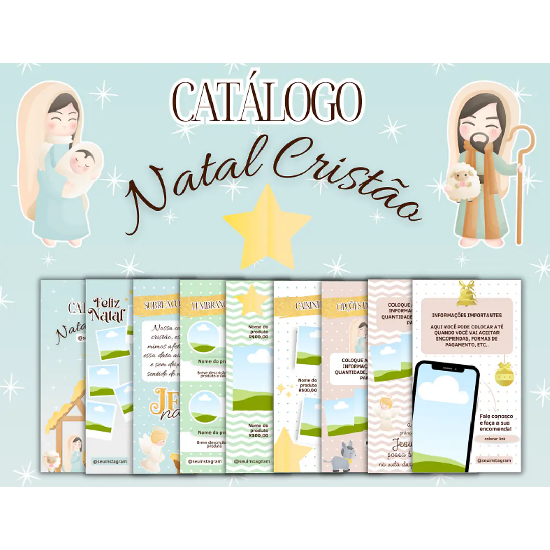 Posts Divulgação Catálogo Natal Cristão 2023 redes sociais - Baixar Grátis  1
