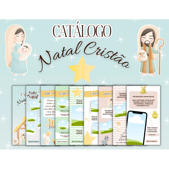Posts Divulgação Catálogo Natal Cristão 2023 redes sociais - Baixar Grátis  1