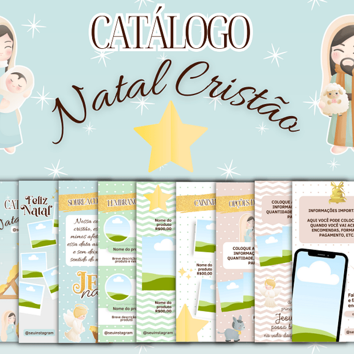 Posts Divulgação Catálogo Natal Cristão 2023 redes sociais - Baixar Grátis  1