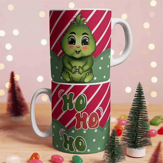 7 Artes Caneca Baby Grinch Arquivo em CorelDraw  