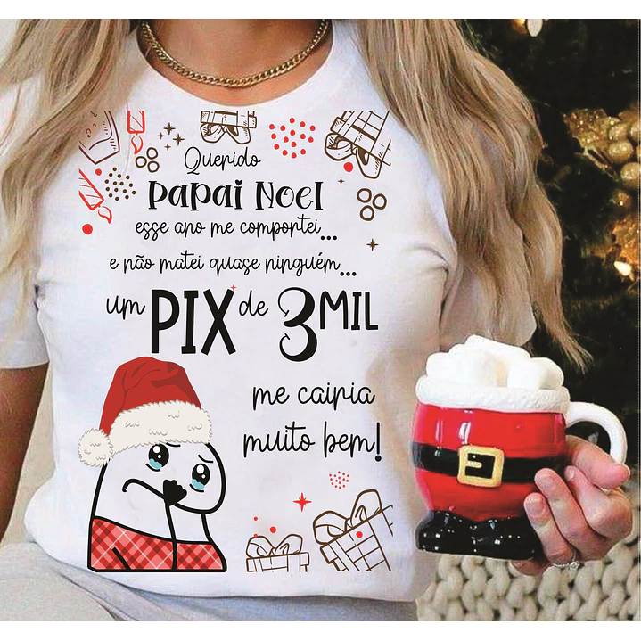10 Artes Caneca e Camisa Flork Pix Natal Arquivo em CorelDraw 6