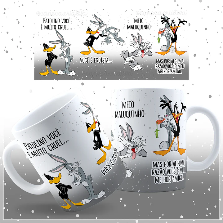 8 Artes para Caneca Patolino Animado Arquivos Jpg  8