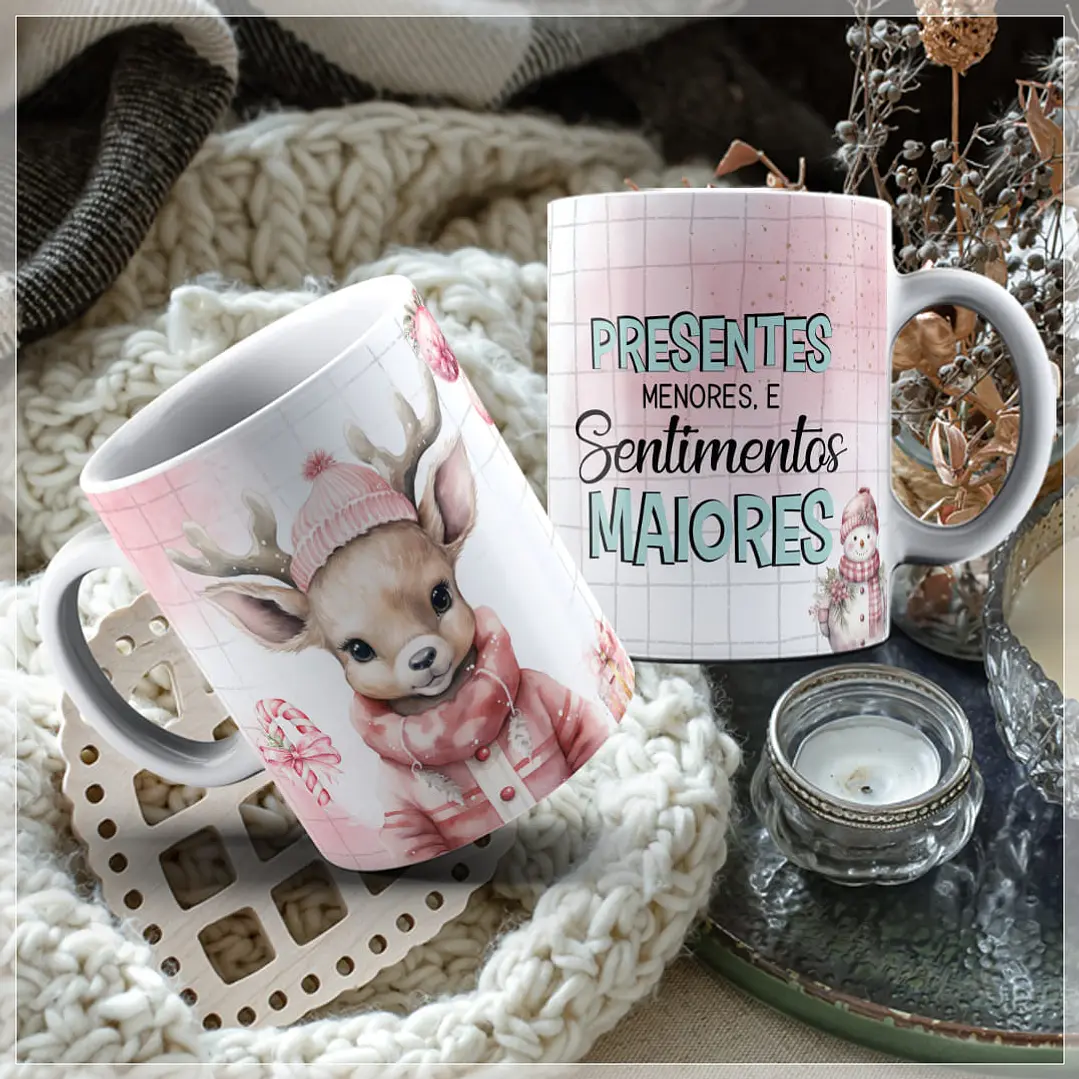 11 Artes para Caneca Natal Arquivos em CorelDraw 2