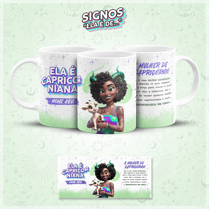 12 Artes para Caneca Signos Pixar Arquivo em Jpg 1