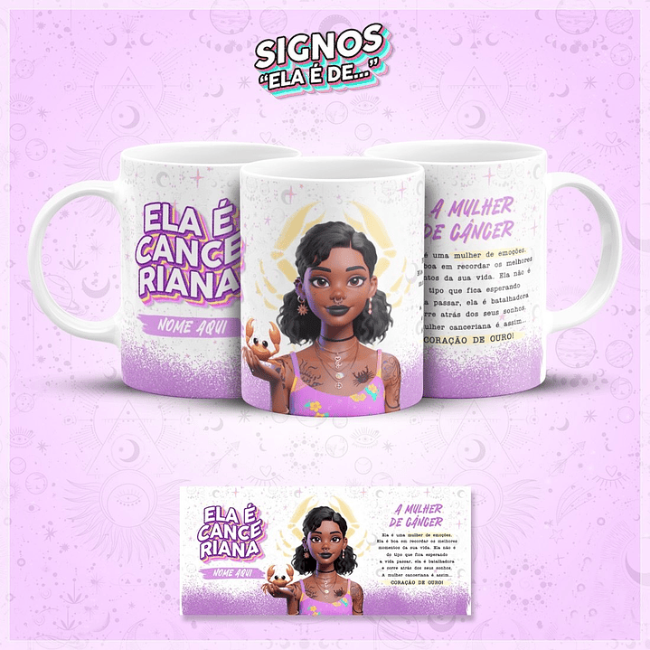 12 Artes para Caneca Signos Pixar Arquivo em Jpg 4