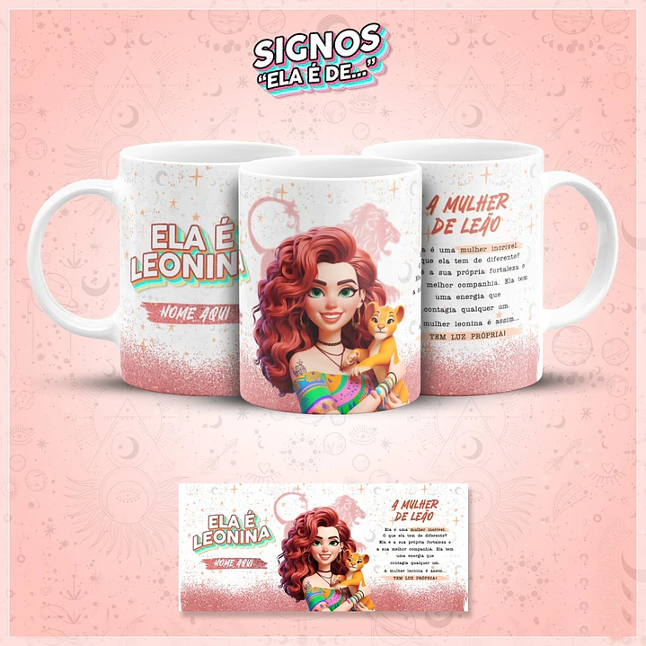 12 Artes para Caneca Signos Pixar Arquivo em Jpg 9