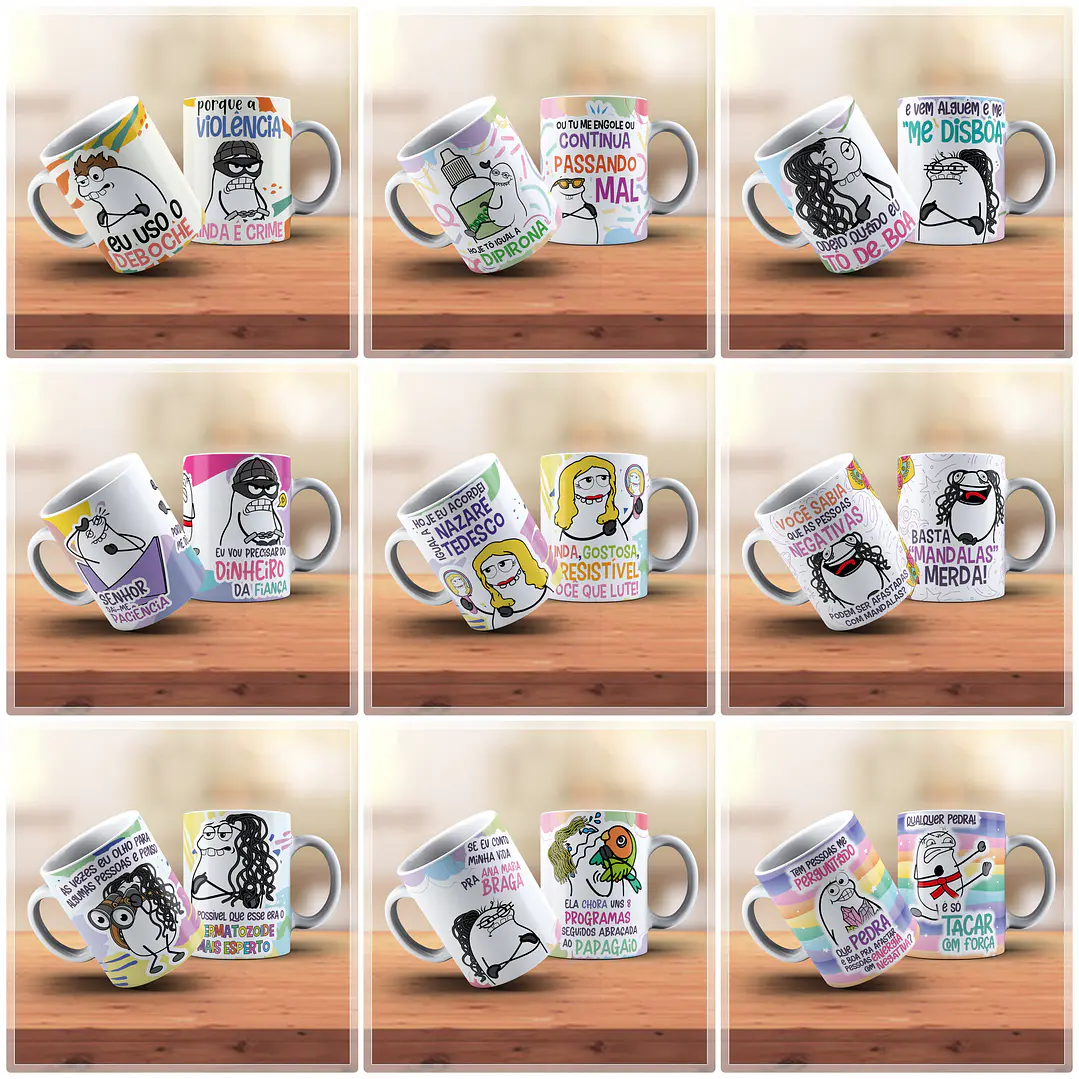 18 Artes para Caneca Flork Sincero Arquivo em Jpg  1