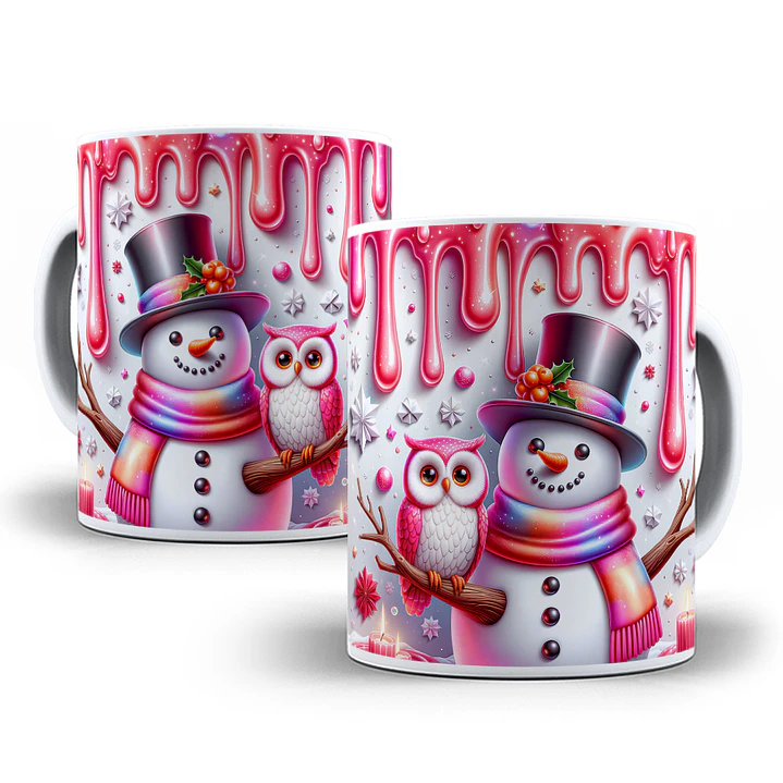 24 Artes para Caneca Natalina 3d Arquivo em Jpg   5
