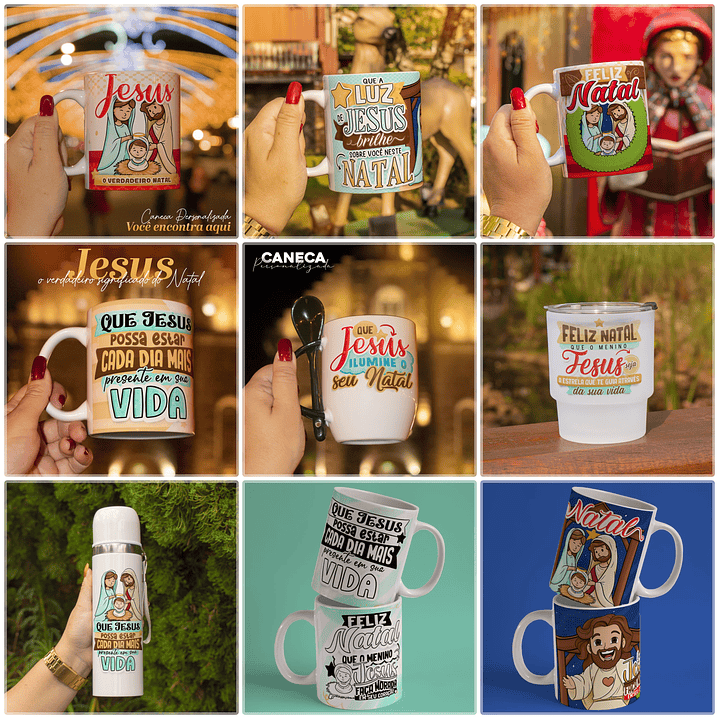 30 Artes para Caneca Natal de Jesus Arquivo em Jpg 2