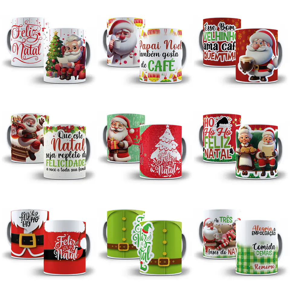 41 Artes para Caneca Natalina Natal Arquivo em Jpg  2