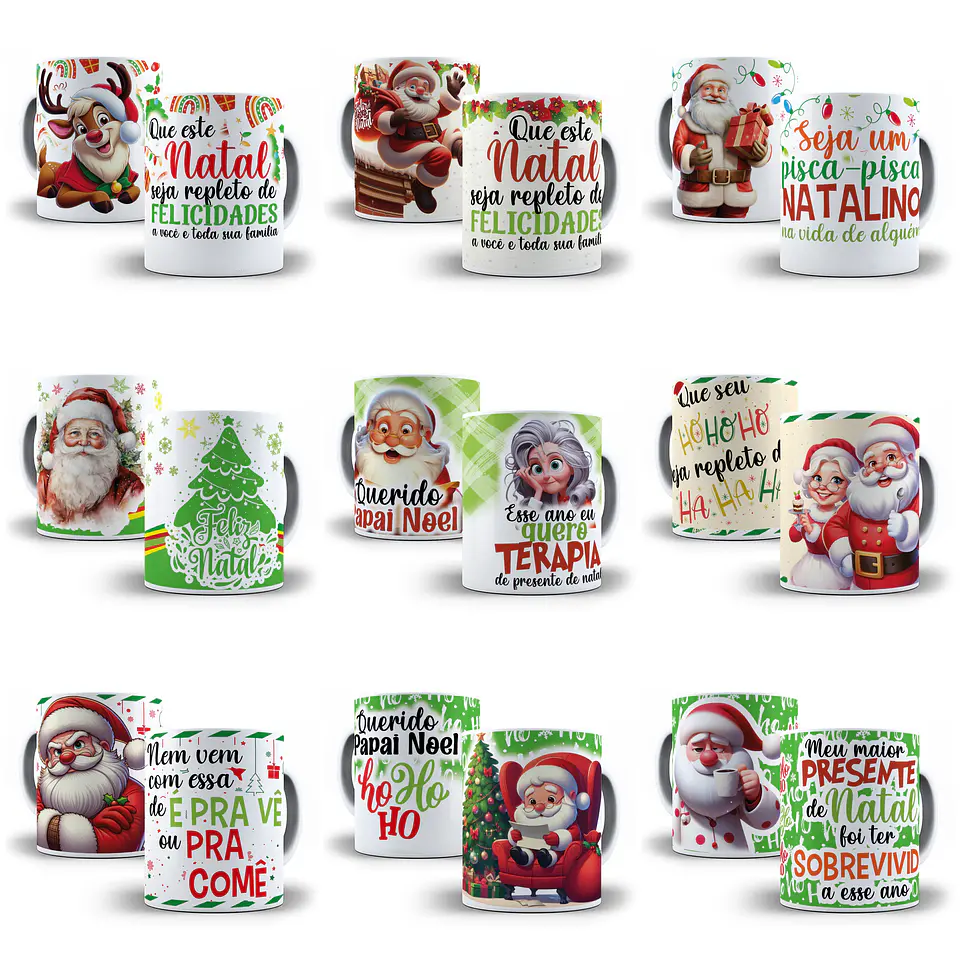 41 Artes para Caneca Natalina Natal Arquivo em Jpg  4