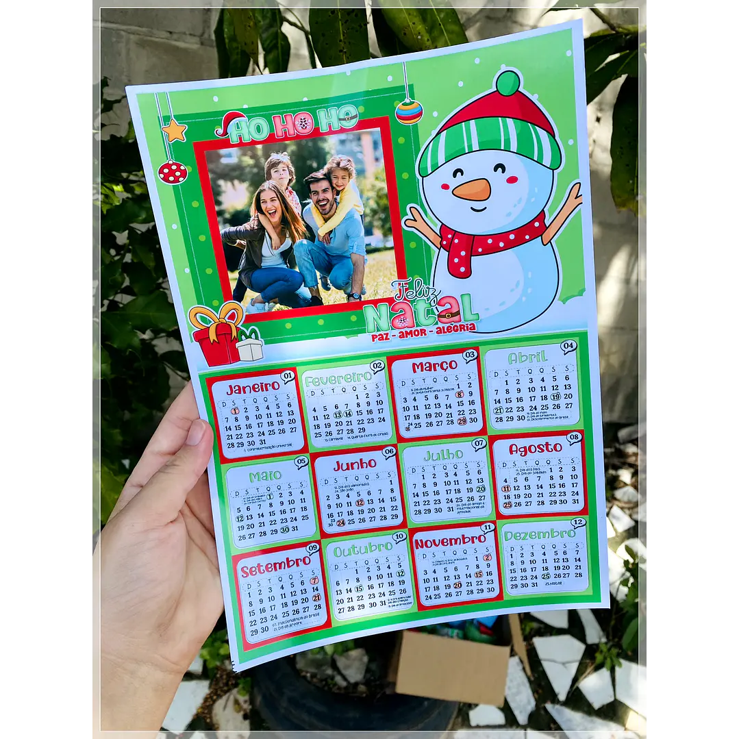Arquivo Calendário Natal 2024 em Png 2