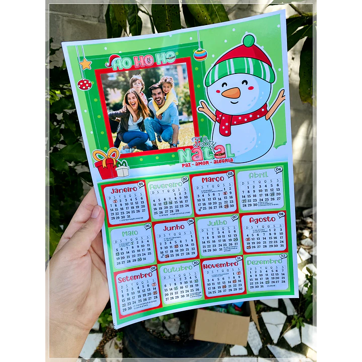 Arquivo Calendário Natal 2024 em Png 2