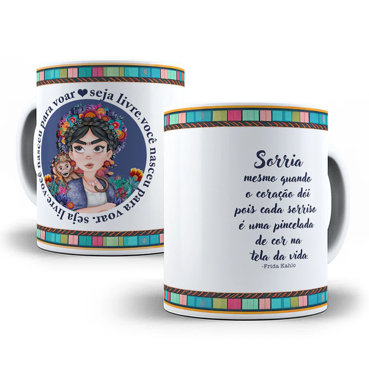 7 Artes para Caneca Frida Kalo Arquivo em Jpg  3