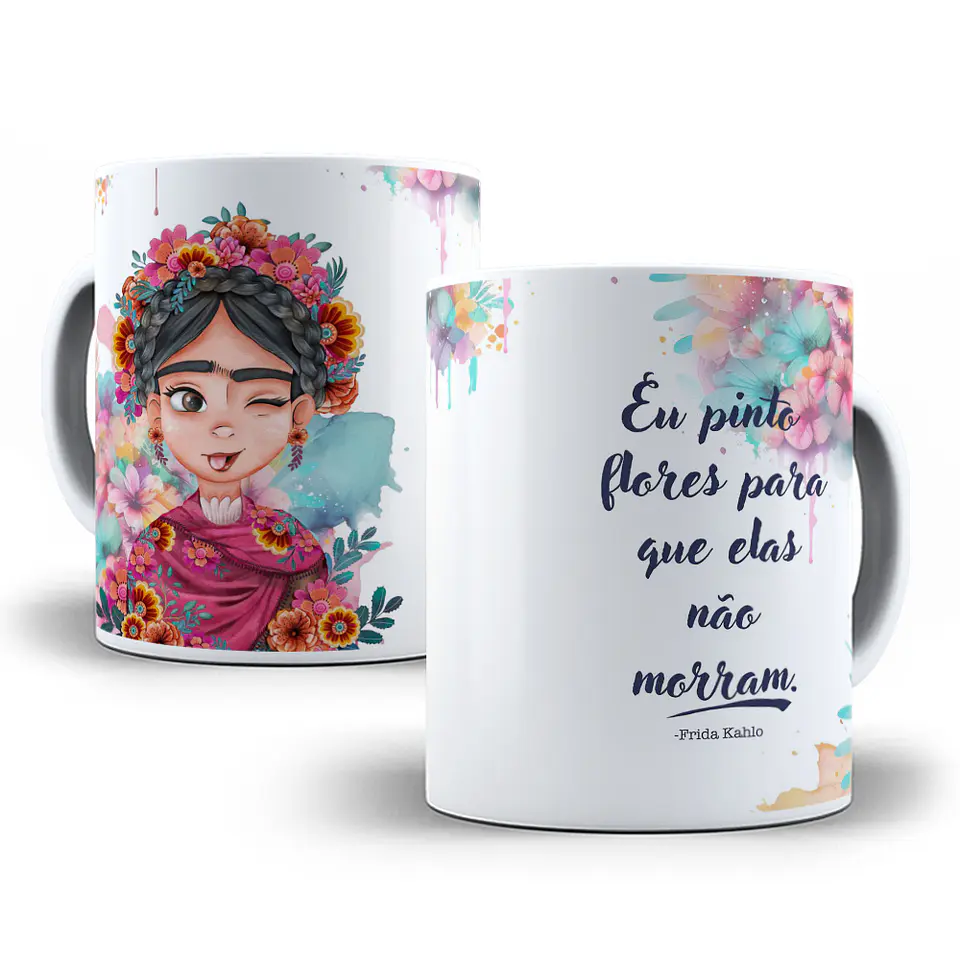 7 Artes para Caneca Frida Kalo Arquivo em Jpg  4