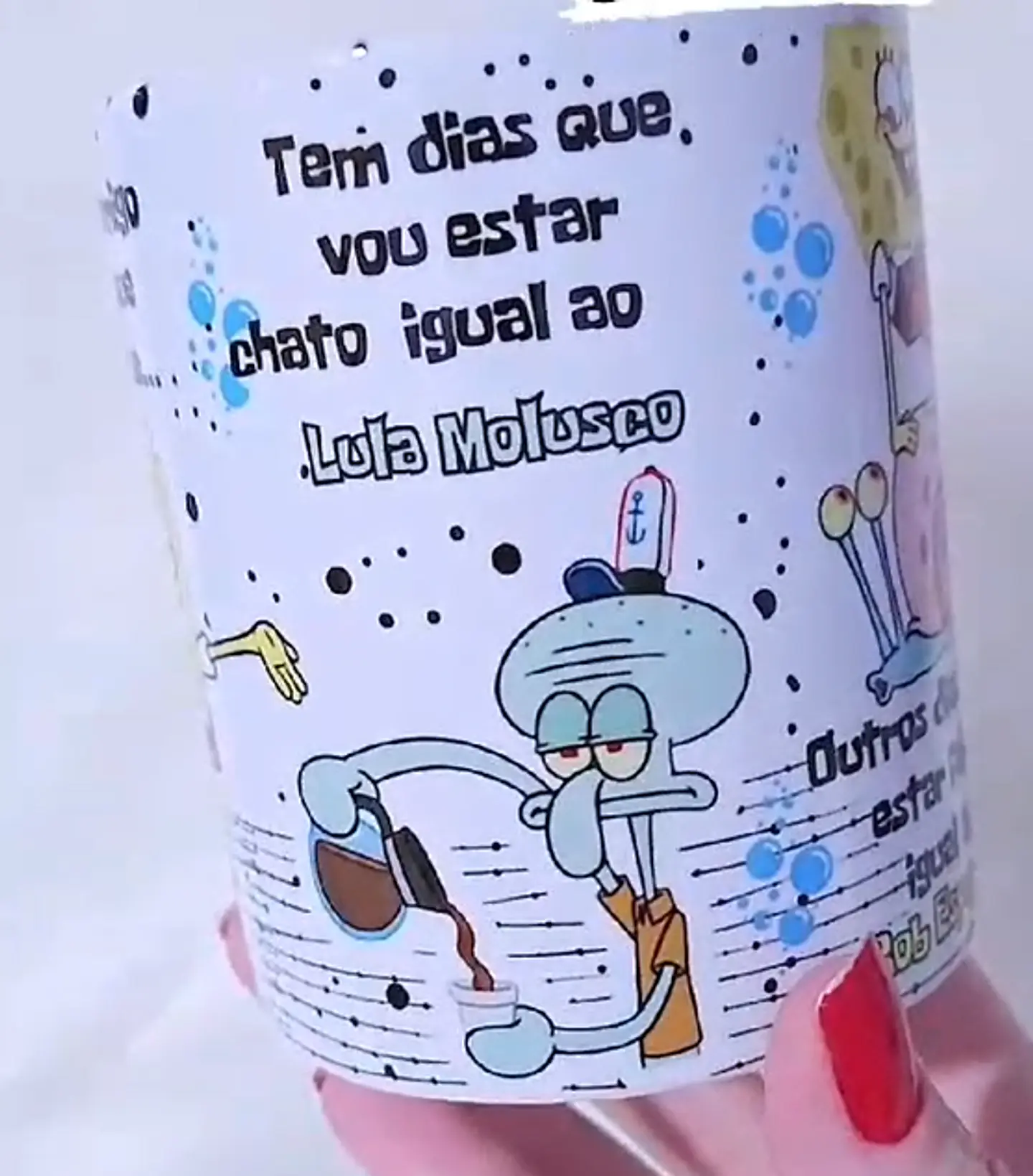 Arte Caneca Pra Viver comigo você tem que entender Bob Esponja Arquivo em Jpg 2