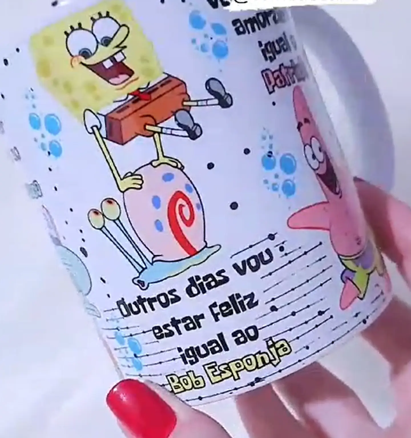 Arte Caneca Pra Viver comigo você tem que entender Bob Esponja Arquivo em Jpg 3
