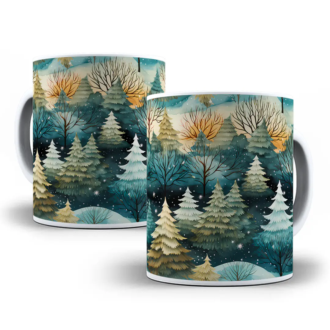 13 Artes para Caneca Arvores Natalino 3d Arquivo em Jpg   7