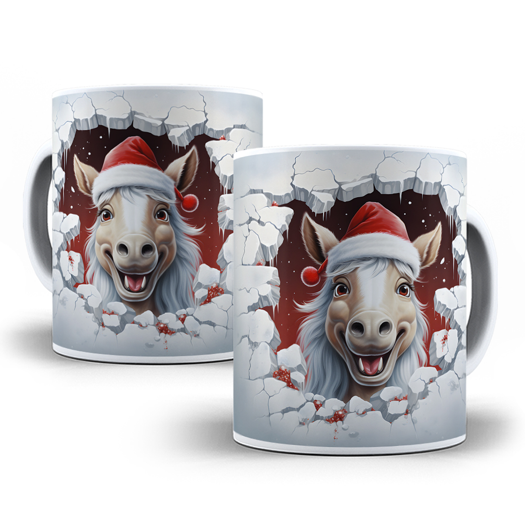 25 Artes para Caneca Animais Natalinos 3D Arquivo em Jpg 3