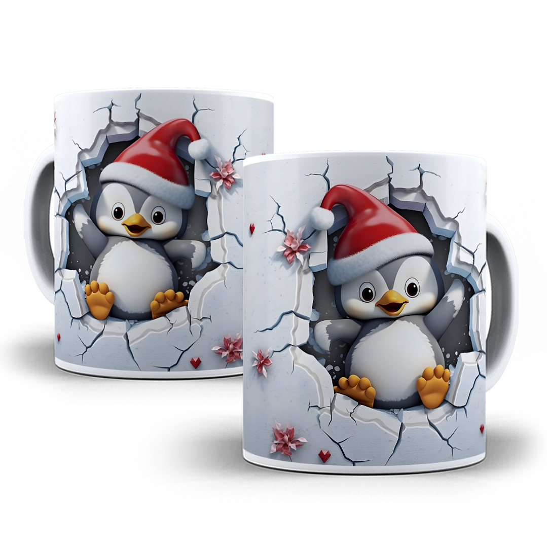 25 Artes para Caneca Animais Natalinos 3D Arquivo em Jpg 5