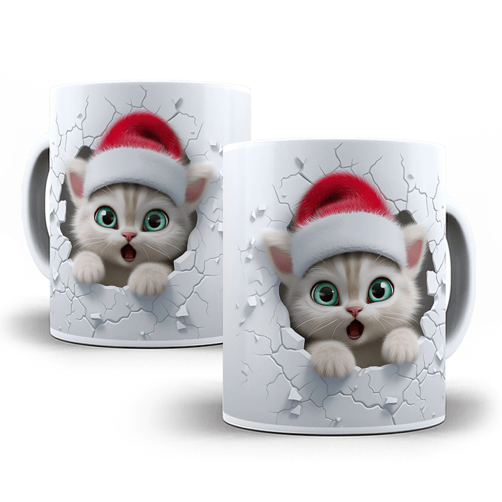 25 Artes para Caneca Animais Natalinos 3D Arquivo em Jpg 7