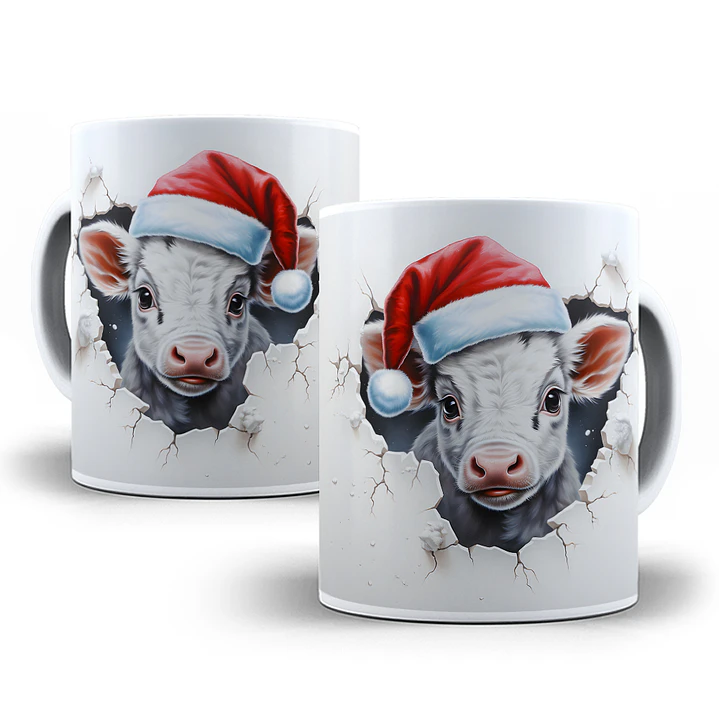 25 Artes para Caneca Animais Natalinos 3D Arquivo em Jpg 8