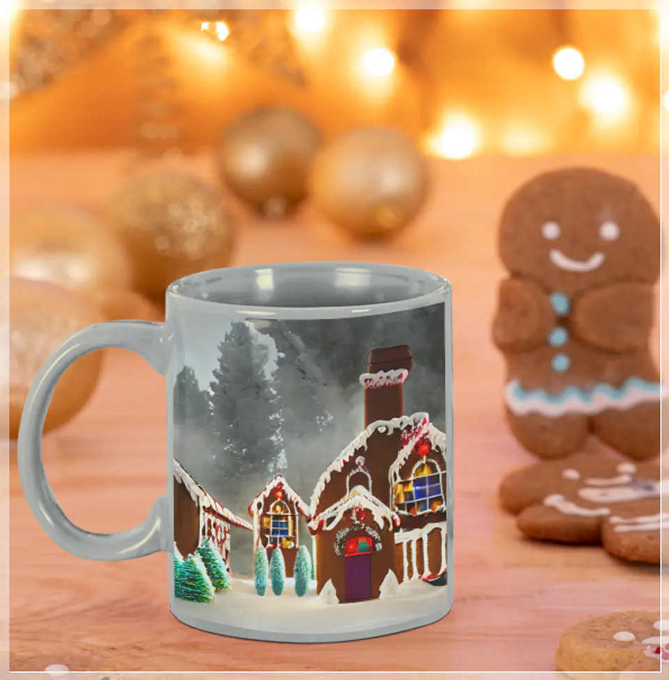 3 Artes Caneca Casa Natal Gengibre em Jpg  Sublimação Baixar Grátis 3