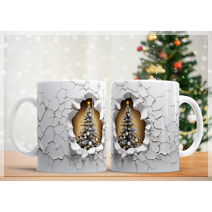 21 Artes Caneca Arvore de Natal 3d em Jpg Sublimação Baixar Grátis 1
