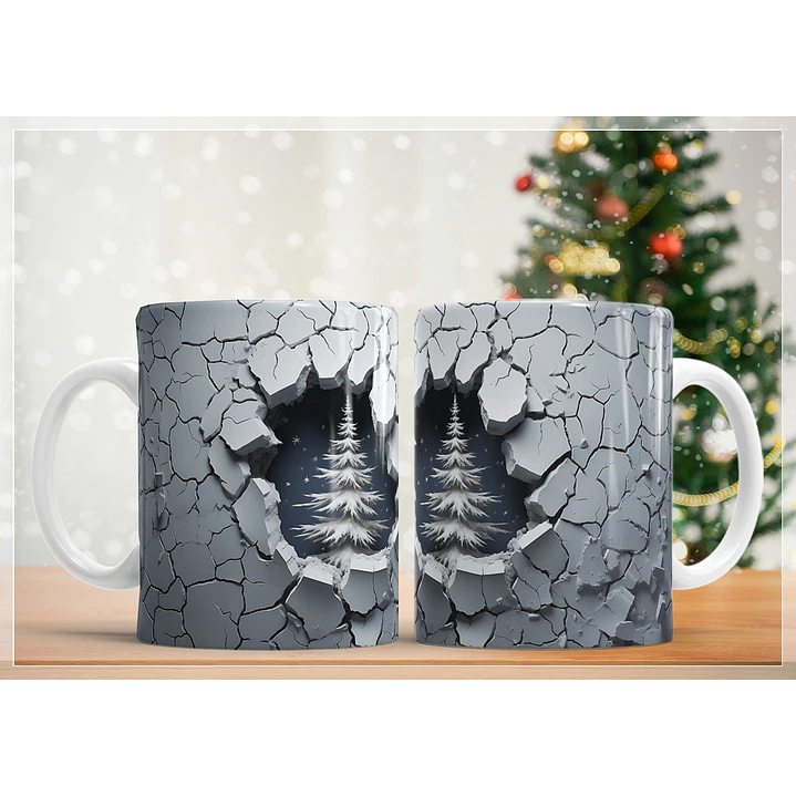 21 Artes Caneca Arvore de Natal 3d em Jpg Sublimação Baixar Grátis 4