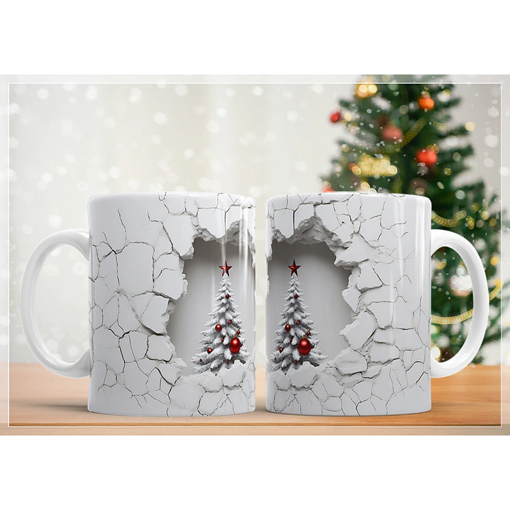 21 Artes Caneca Arvore de Natal 3d em Jpg Sublimação Baixar Grátis 6